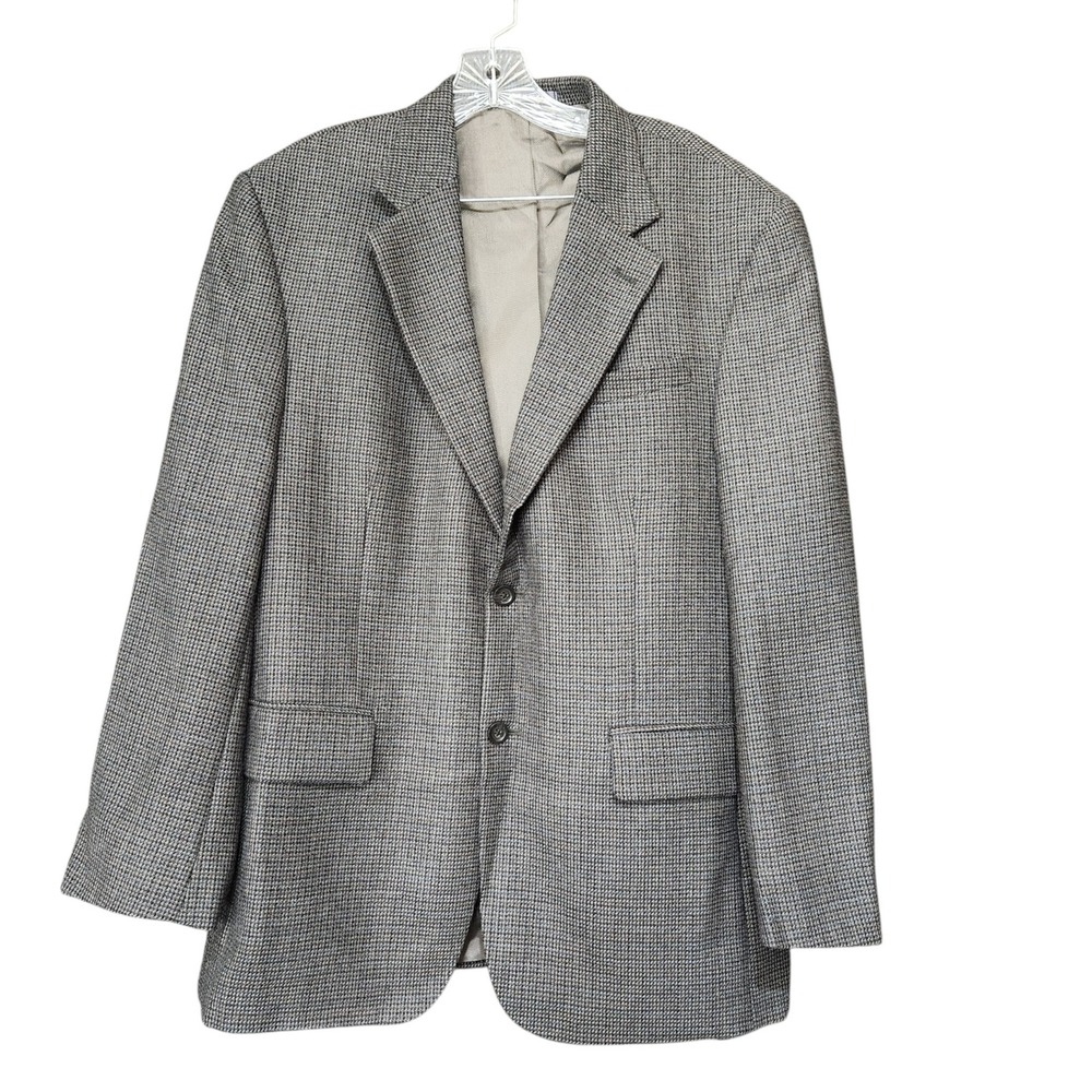 Oscar De La Renta Blazer 44R Mens Lambswool Cashmere Tweed Sport Coat Ventless